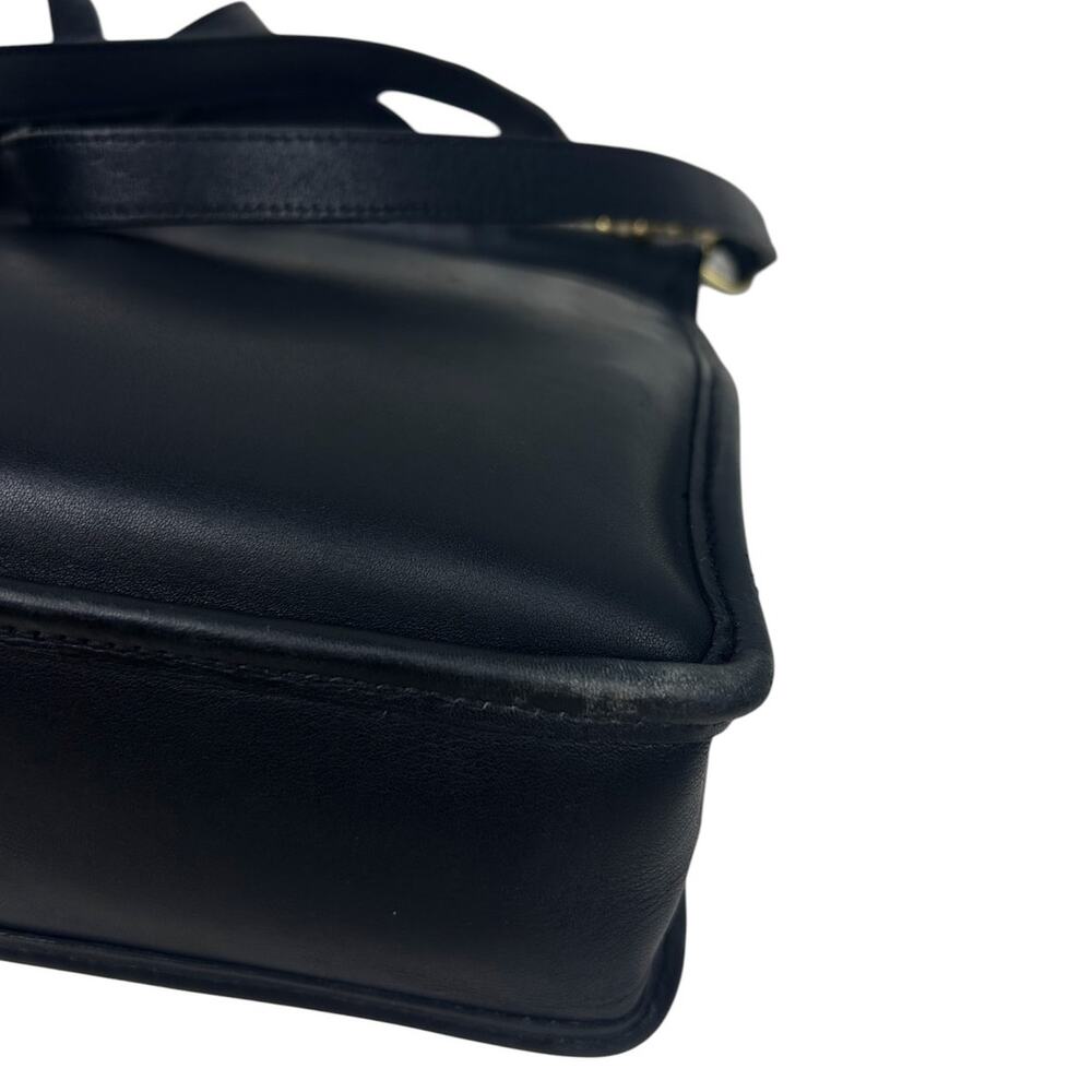 Coach Vintage Made in USA Blck Glovetanned Leather Willis Top Handle Satchel - Picture 8 of 10